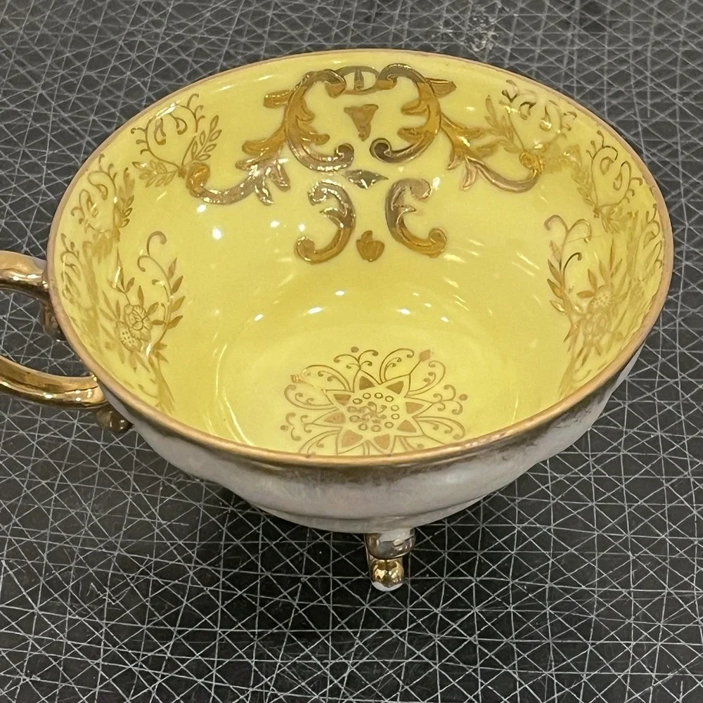 Vintage Royal Sealy? Gold & Yellow 3 Footed Cup Lustre, No Saucer